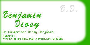 benjamin diosy business card